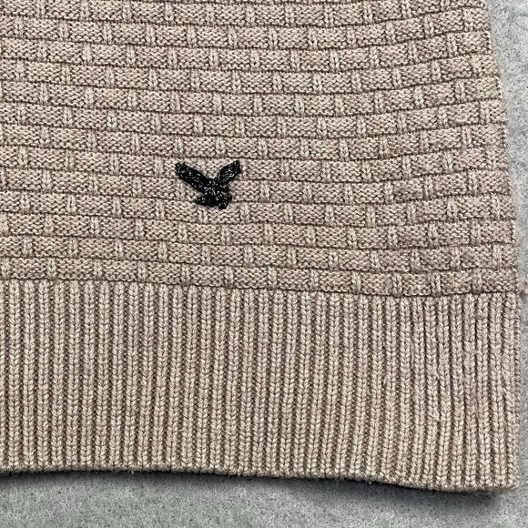 Mario Zegnoti Sweater Mens Medium Brown Gold The Cut Jewel Knit Front Full Zip - Picture 3 of 9